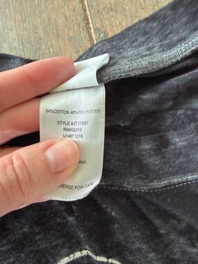 Disney Slub Knit by Charcoal Gray Women's Tee with Subtle Mineral Wash